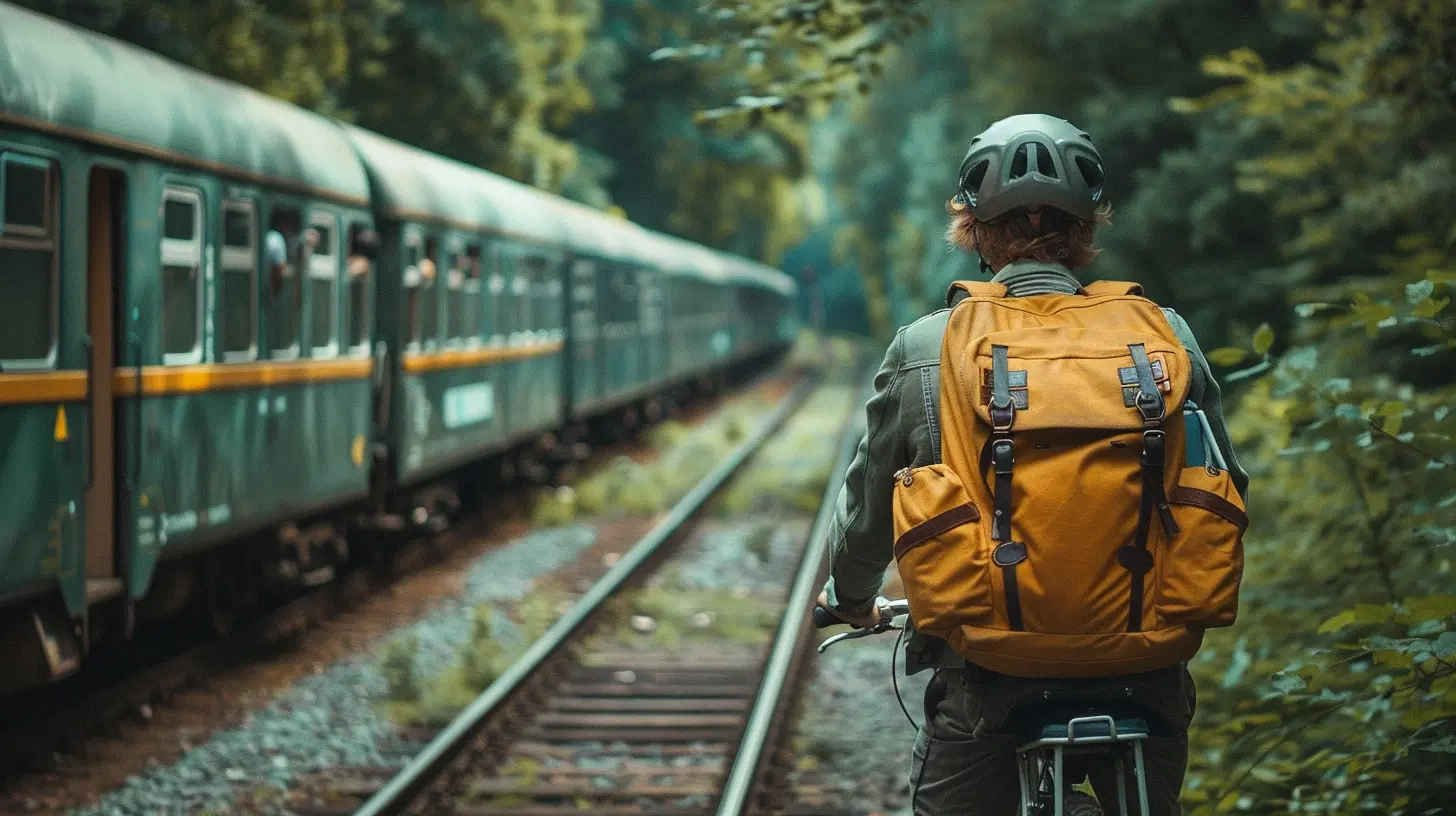 Green Transit: Exploring Destinations by Train and Bicycle