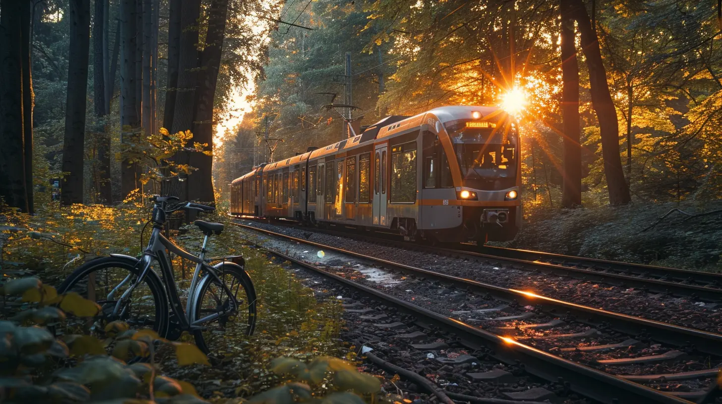 Green Transit: Exploring Destinations by Train and Bicycle