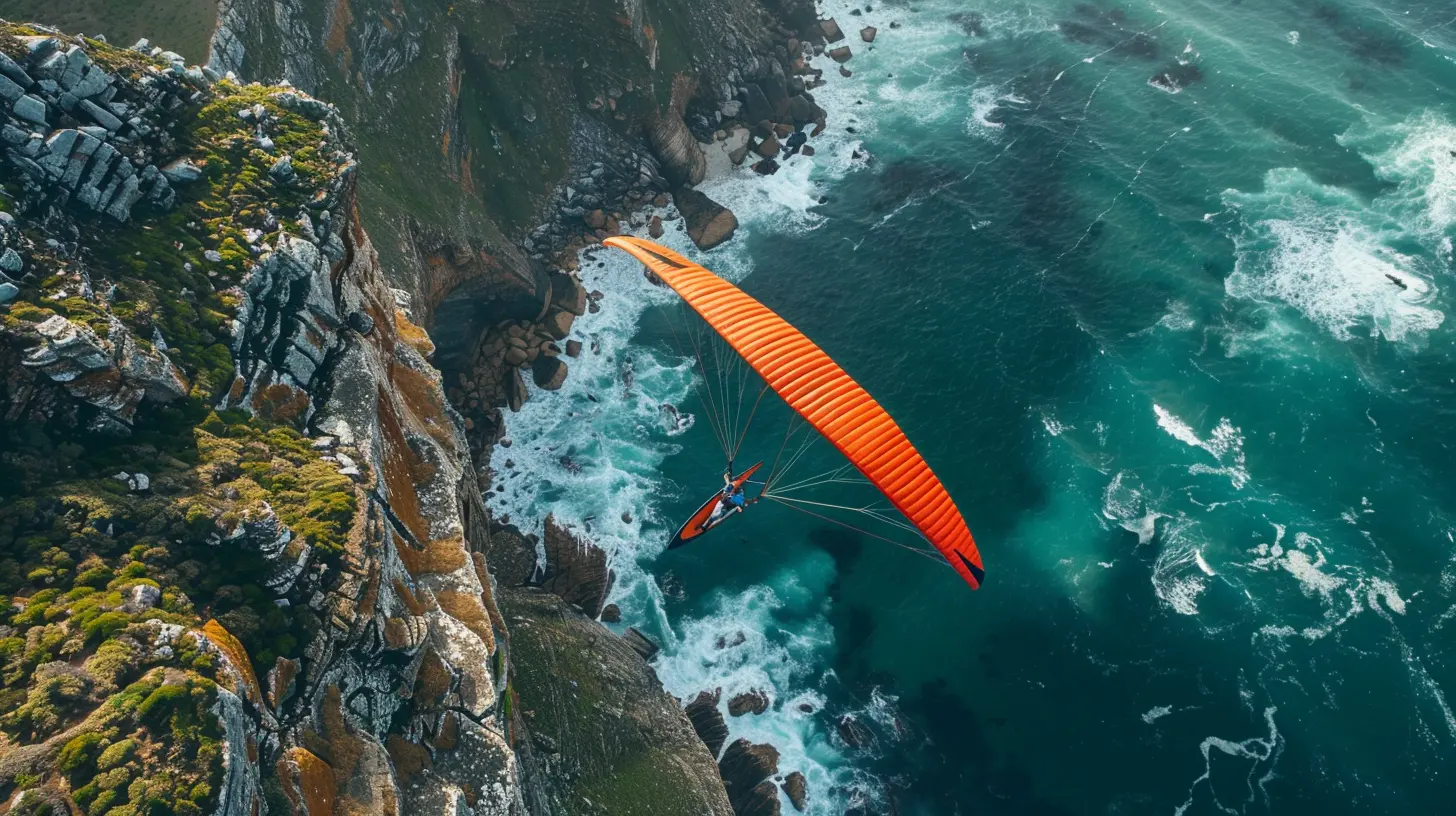 Hang Gliding Over Stunning Coastal Views