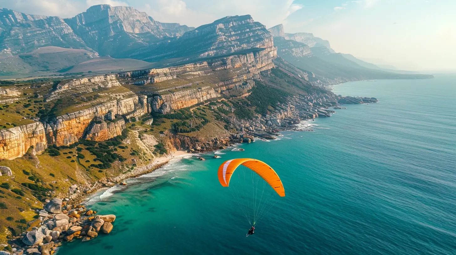 Hang Gliding Over Stunning Coastal Views