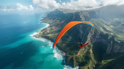Hang Gliding Over Stunning Coastal Views